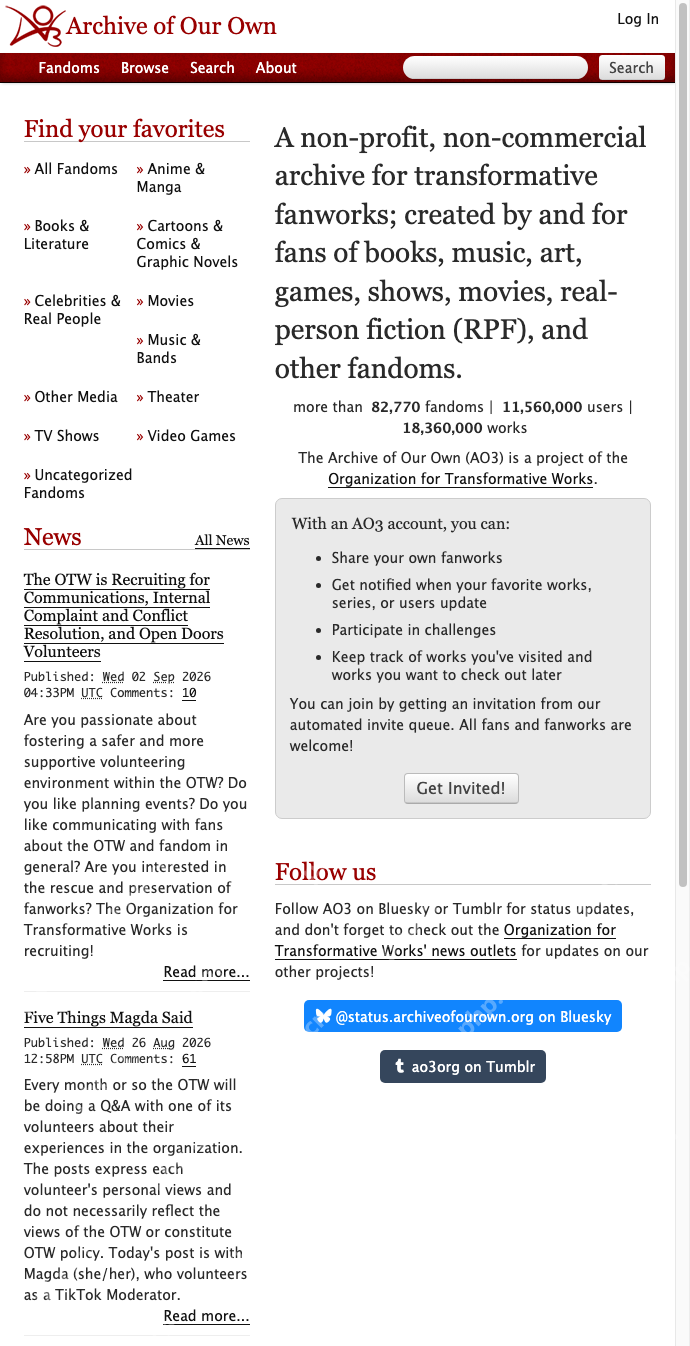 AO3作品分类与内容查找